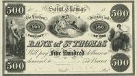p12 from Danish West Indies: 500 Dollars from 1837